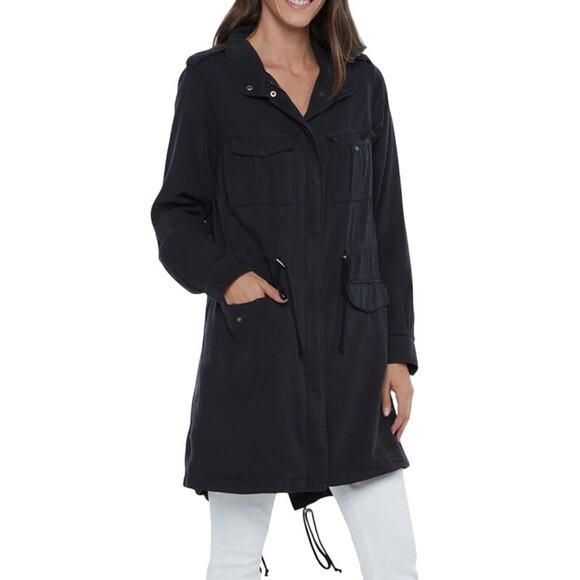 Wash Lab Women's Road Trip Split Hem Zip Up Jacket Black Size XL NWT Lightweight - Picture 2 of 12